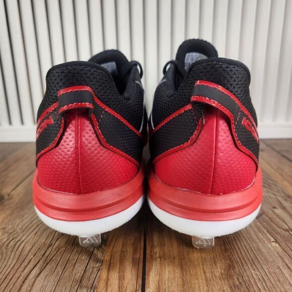 Adidas Icon 7 S23858 Mens Size 12.5 Black Red Metal Baseball Cleats Sneakers NEW - Picture 4 of 10